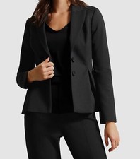 Ted Baker Women's Black Philiya Single Breasted Peplum Jacket Size 0