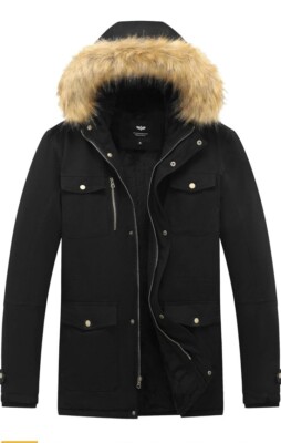 GGleaf Men's Winter coats Removable Hooded Warm Parka Jackets