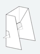 Double-Wing Easel, 6" Tall x 2-1/2 Wide, White Text Board: 36 pt - PK/ 50 EASELS
