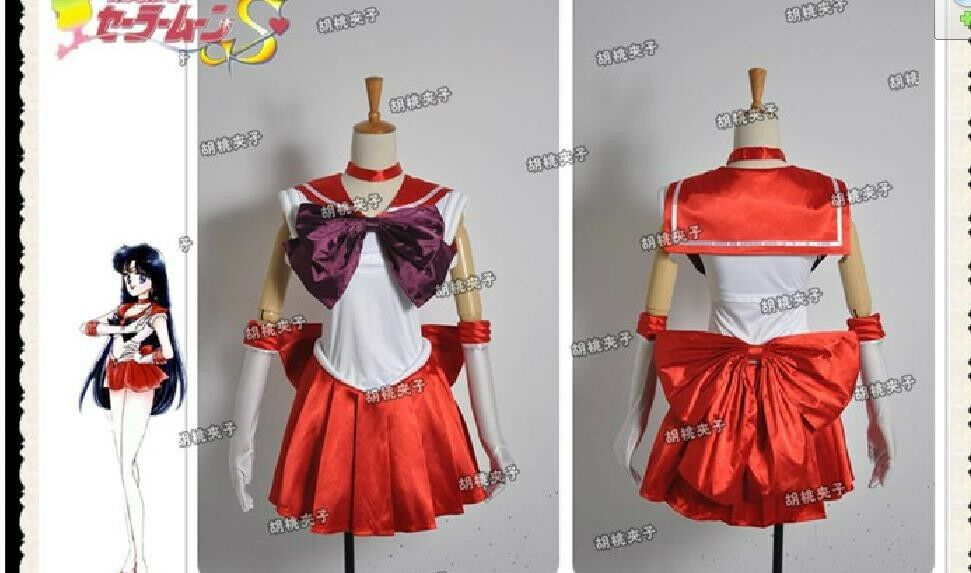 Sailor Moon Sailor Mars Rei Hino Dress Cosplay Costume