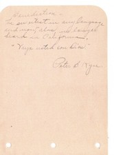 1927 PETER B. KYNE SIGNED POEM AND BENEDICTION ON 2 AUTOGRAPH ALBUM LEAFS