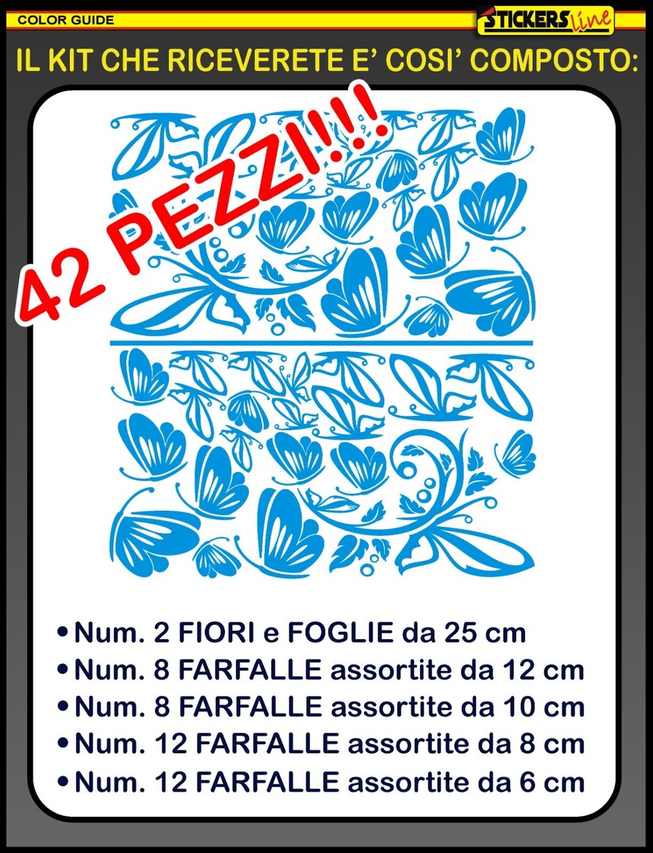 50 Adesivi Farfalle Di Vinile - Decorativi, Impermeabili, Per Auto, Laptop, Finestre, Moto - Foto 5
