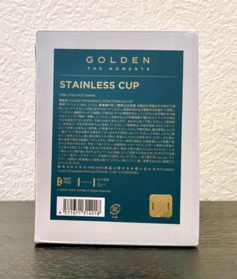 BTS JUNGKOOK Exhibition Stainless Cup GOLDEN The Moments Japan 
