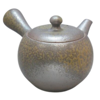 Teapot Kyusu Tokoname - ISSHIN - Black - 360 ml cc - Stainless Mesh Irabo Glaze
