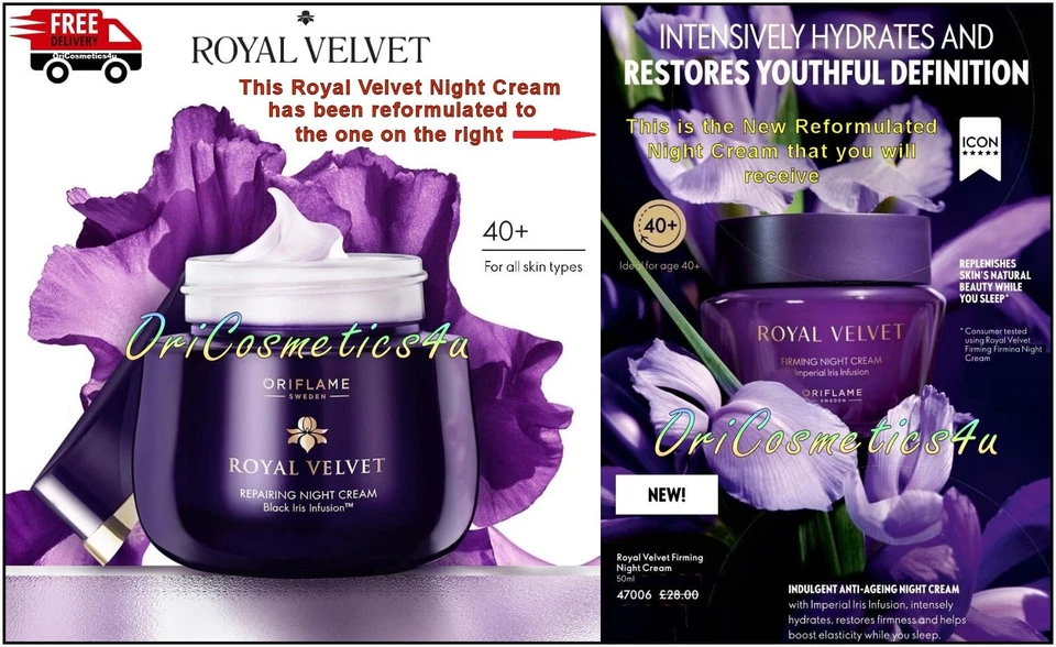 Oriflame Royal Velvet Day & Night Creams   Intensely Hydrates & Improve Firmness - Image 4 of 4
