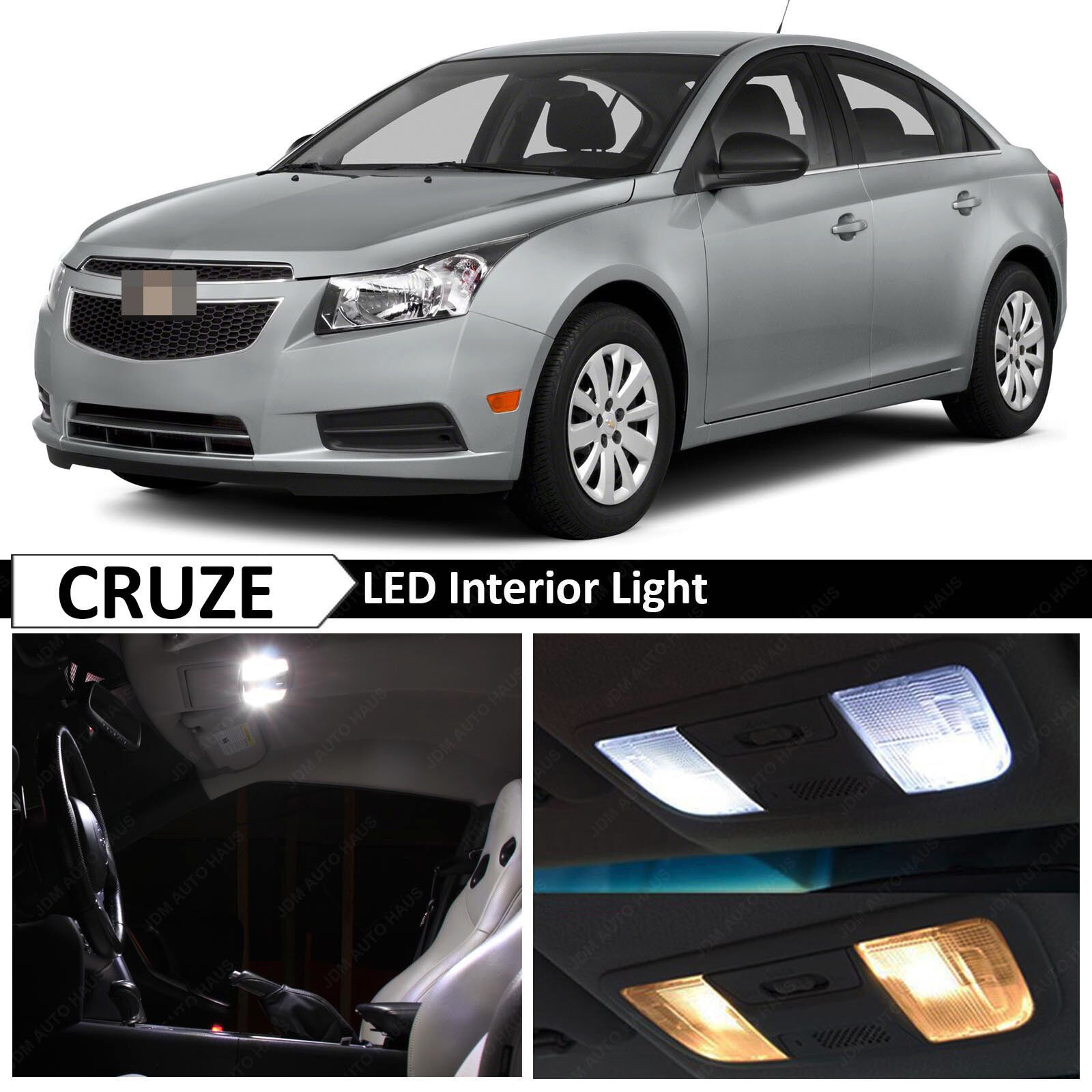 Details About 9pcs 2011 2014 Chevy Cruze White Interior License Plate Led Lights Package Kit