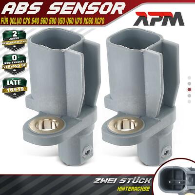 2x ABS Sensor Hinten für Volvo C70 S40 S60 S80 V50 V60 V70 XC60 XC70 2006-2018