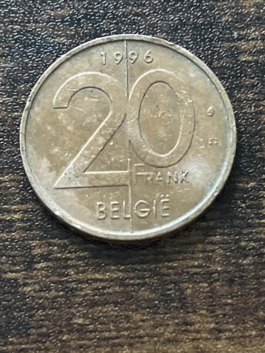 1996 Belgium Albert II 20 Francs 20 Frank Belgie Actual Coin