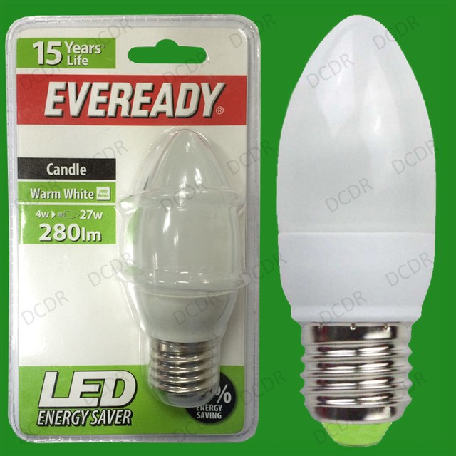 4w Led Eveready Ultra bajo consumo Instantáneo vela bombilla es E27 | Compra en