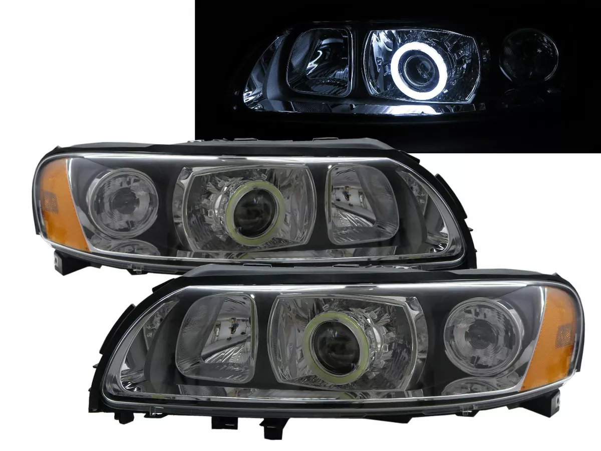 S60 MK1 2004-2009 Sedan 4D COB Projector Headlight Black for VOLVO RHD