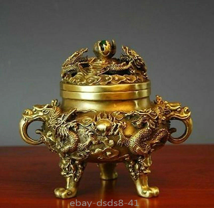 古董黄铜当代中国香炉| eBay