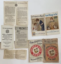 1900’s Arm and Hammer Baking Soda Recipe Cleaning Book Lot Ads  Church & Co