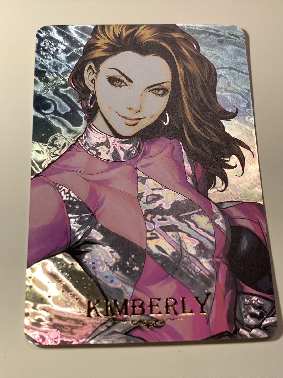 Kimberly Pink Power Ranger Goddess Anime Waifu Holo Art Card ACG Carddass Girl