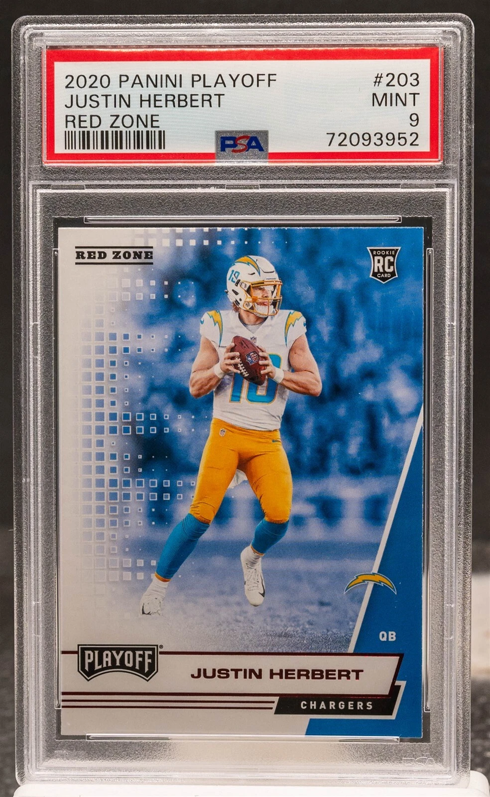Justin Herbert Panini Playoff #203 Red Zone