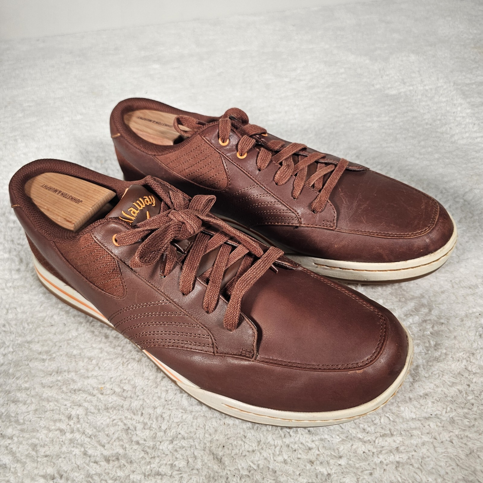 Callaway Mens Del Mar M332-04 Golf Shoe Brown Leather Size 1
