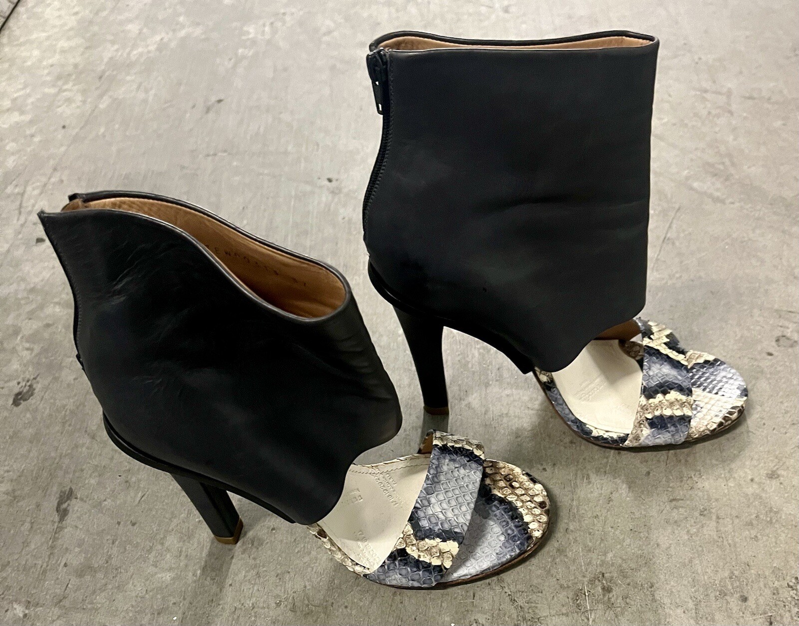 Maison Margiela Python open Toe Heels Sandals Boo… - image 3