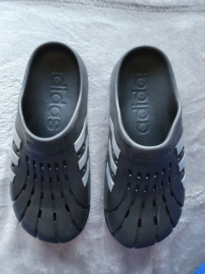 black adidas clogs