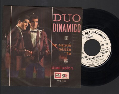 DUO DYNAMICO singt auf Italienisch UN'ESTATE SANS TE + 1 7 + PS ITALY 1965 Promotional