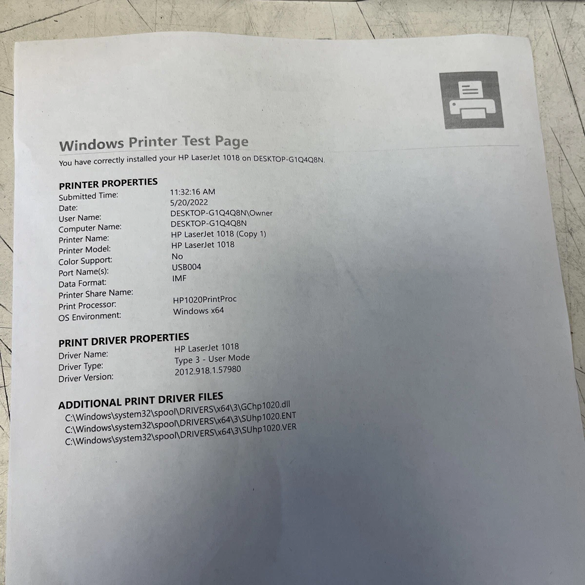 HP LaserJet 1018 Standard Laser Printer W/ Toner 882780435094 | EBay