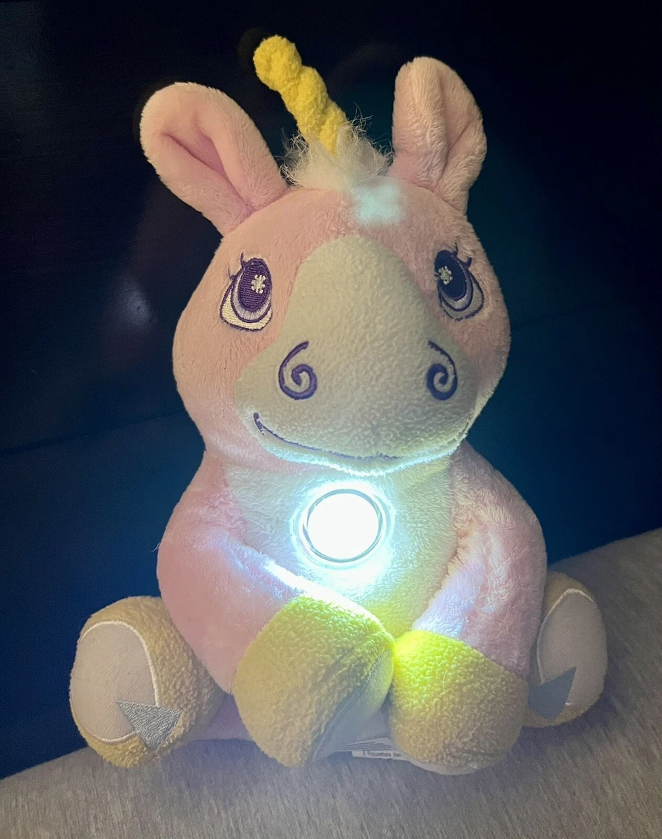 Flashlight Friends UNICORN Pink White 10in Plush Bedtime Buddy Sleepover Fun