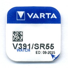 2 x 391 SR1121W SR55 1.55V Varta watch batteries TO CLEAR SEP 2025