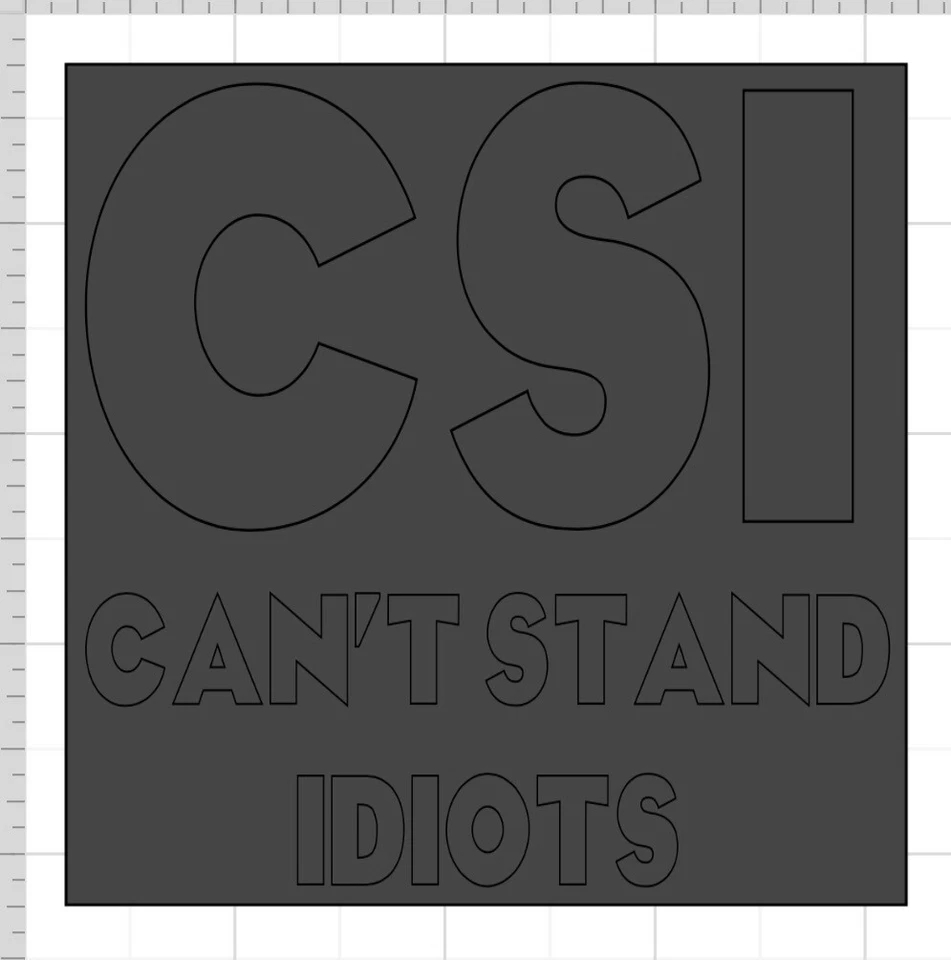 CSI Cant Stand Idiots Vinyl vehicle window decal - Image 2 of 2