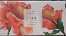 M&S Beauty Floral Collection Rose Moisturising Vegetarian Soap Bars 3x75g