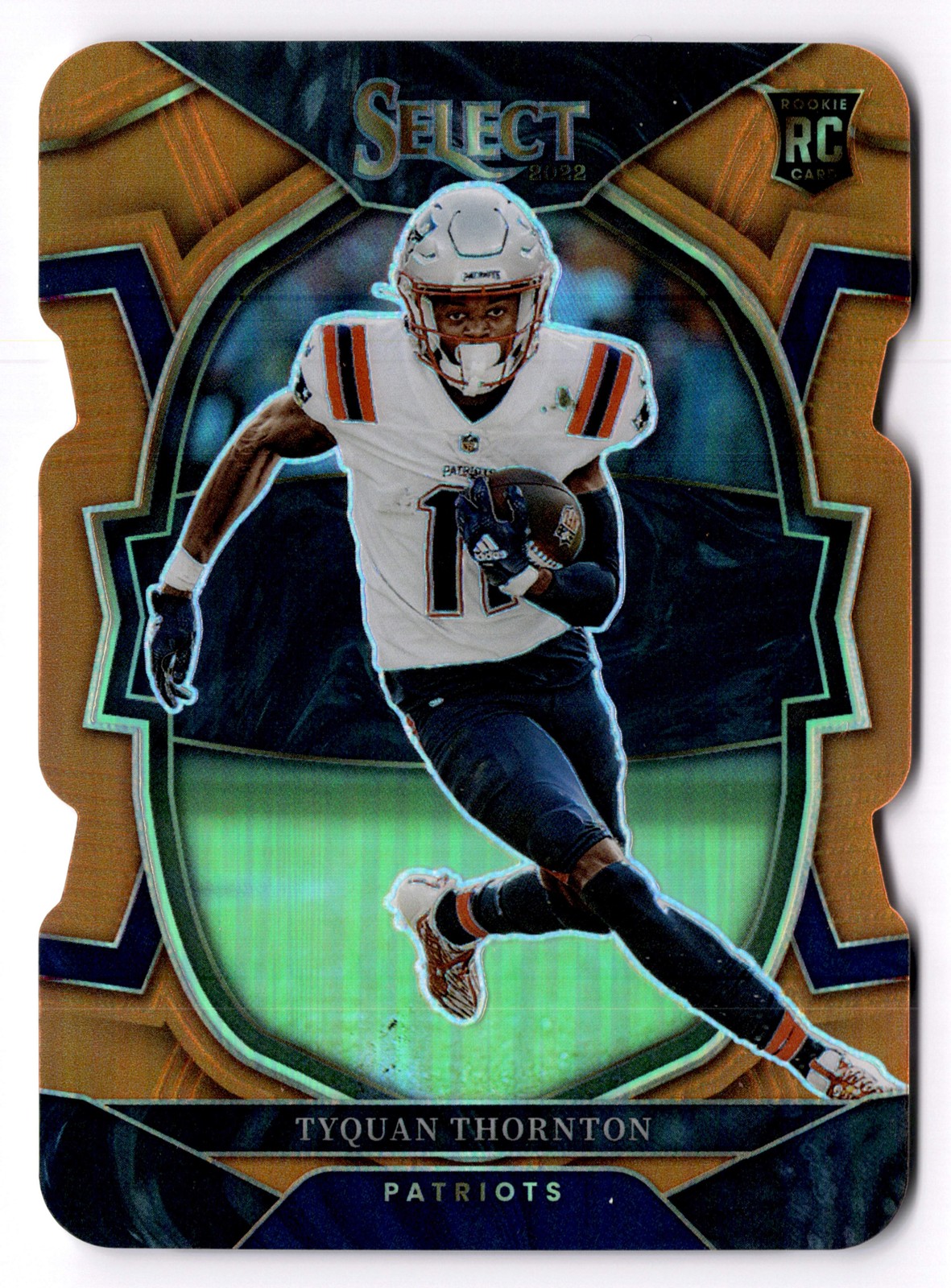 2022 Select Tyquan Thornton #93 Orange Prizm Die Cut /199 Patriots