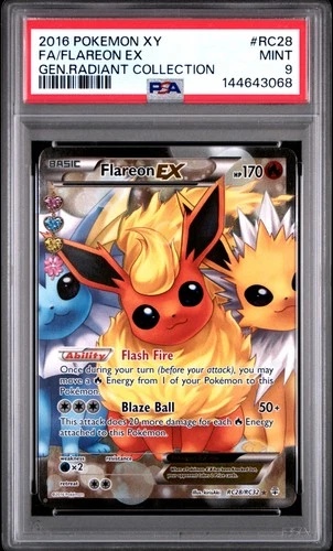 2016 FLAREON EX RC28/83 GENERATIONS RADIANT COLLECTION POKEMON PSA 9