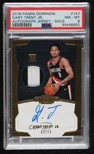 2018 Panini Dominion Rookie Jersey Gold 5/10 Gary Trent Jr #147 PSA 8 Auto 1nf5