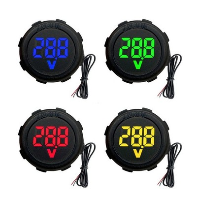 33mm LED Digital Voltmeter DC 5V bis 100V Rund Zweidraht für Automotive Systeme