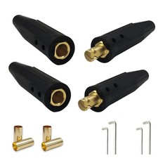 2PK Welding Lead Connectors, Positive Cam Twist-Lock Insulated Connector Pair...