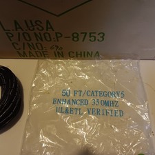 Cat5 CAT5e Rj45 Patch Cable Black Ethernet Lan Modem Ethernet LAN Network PC Lot