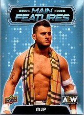 2022 MAXWELL JACOB FRIEDMAN MJF UPPER DECK AEW MF-9 BLUE MAIN FEATURES CARD