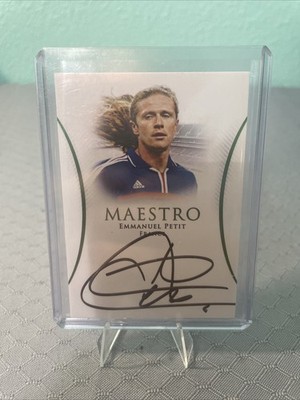 2024 Futera Unique Emmanuel Petit Maestro Emerald On Card Autograph 6/10 France
