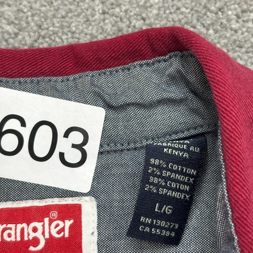 Camisa Denim Wrangler Adulto Grande Roja Rancho Occidental Vaquero Rodeo Caballo EE. UU. Para Hombres - Imagen 5 de 8