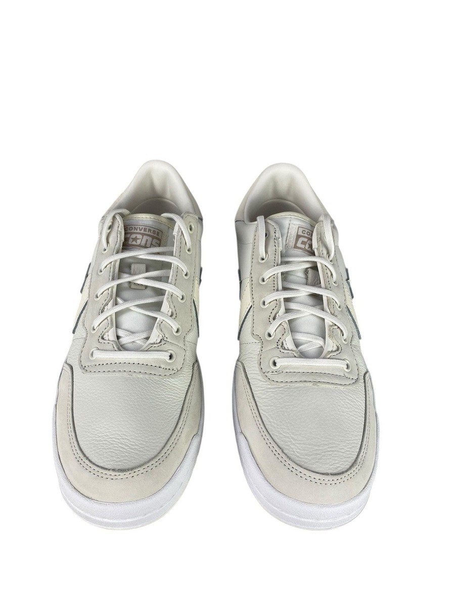 Converse Mens Size 8 Fastbreak Pro Ox Low Leather Beige Cream Sneakers A11109C NEW Converse Fastbreak Pro Ox CONS Leather White Shoes Mens  main image 2