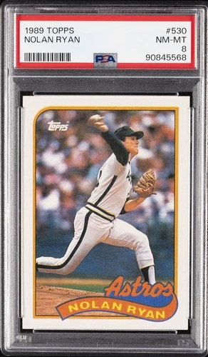 1989 TOPPS #530 NOLAN RYAN PSA 8