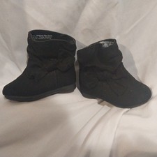 GARANIMALS CASUAL BOOTS SIZE 2 BLACK WITH BOW