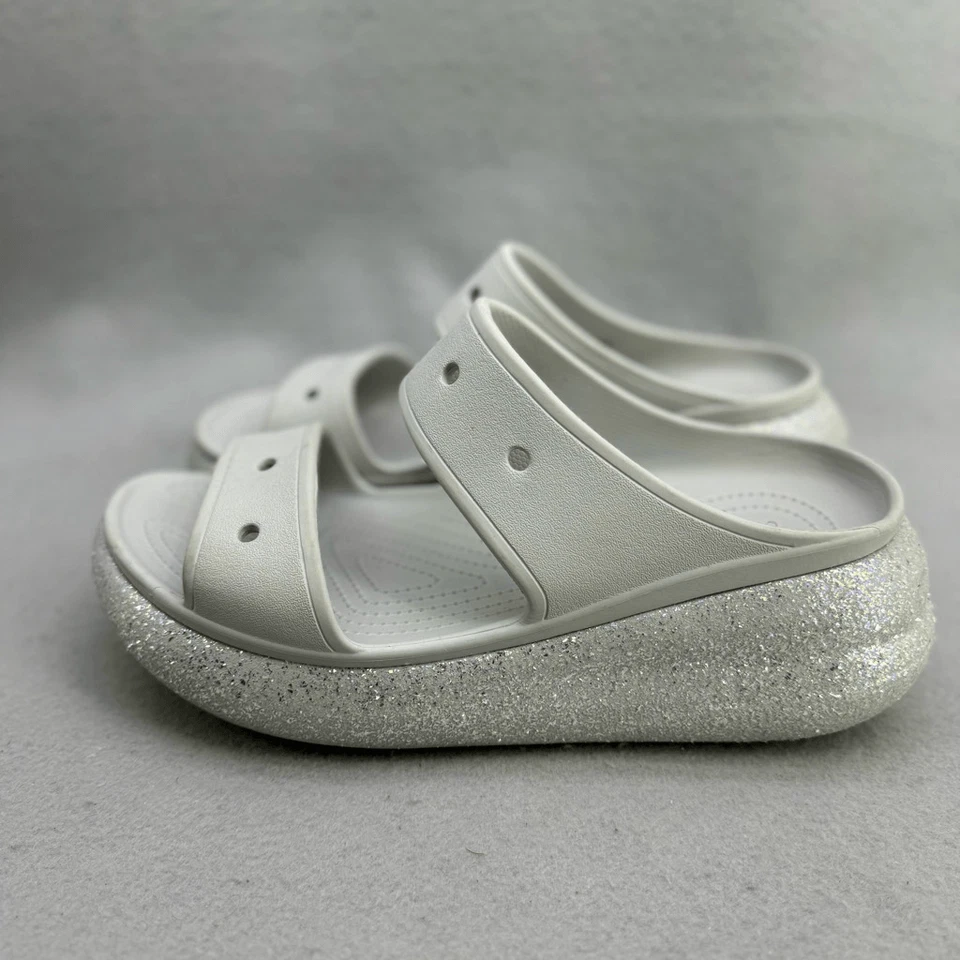 Sandalia Crocs Crush Plataforma Brillo Gris Atmósfera Talla Hombre 11/Mujer 12.5 Foto 3 de 4