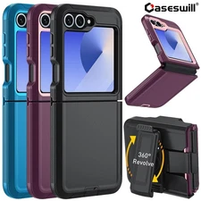 For Samsung Galaxy Z Flip 7 FE 6 Case Belt Clip Holster Shockproof Armor Cover