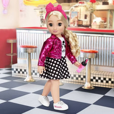 Disney ILY 4ever 18" Minnie Doll Pink Jacket Blonde Hair Ship any country