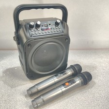 K9-M Karaoke Machine 15W Portable Bluetooth Speaker Wireless Microphones LED