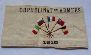 Brassard Quêteur journée "Orphelinat des Armées 1915" WW1