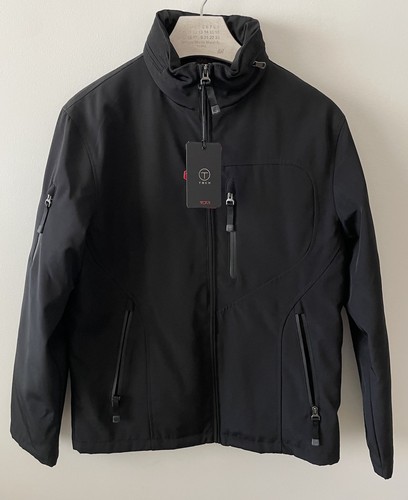 NWT Tumi Tech Jacket Men’s Small Water-Resistant Bonded/Lined Zip Hood Coat