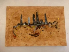 Abstract Acrylic Painting on Canvas –60x90cm – Unframed Artwork (Rolled in Tube)