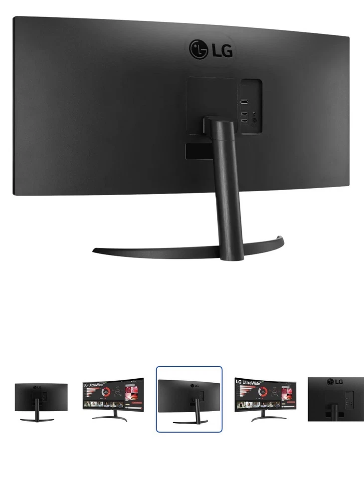 LG 34" Curved Ultrawide™ WQHD (3440 x 1440) Monitor, Black- 34WR50QC-B - Image 3 of 4