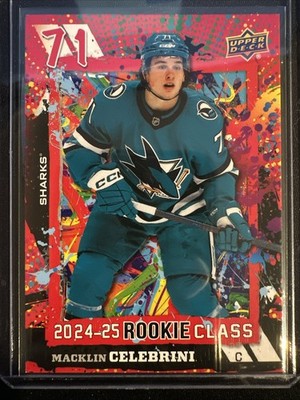 2024-25 Upper Deck Serie 2🔴Rookie Class Red🔴Macklin Celebrini #RC-21 SP