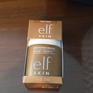 e.l.f. Skin Bronzing Drops Pure Gold 1 fl oz Antioxidants Sunflower Seed Oil
