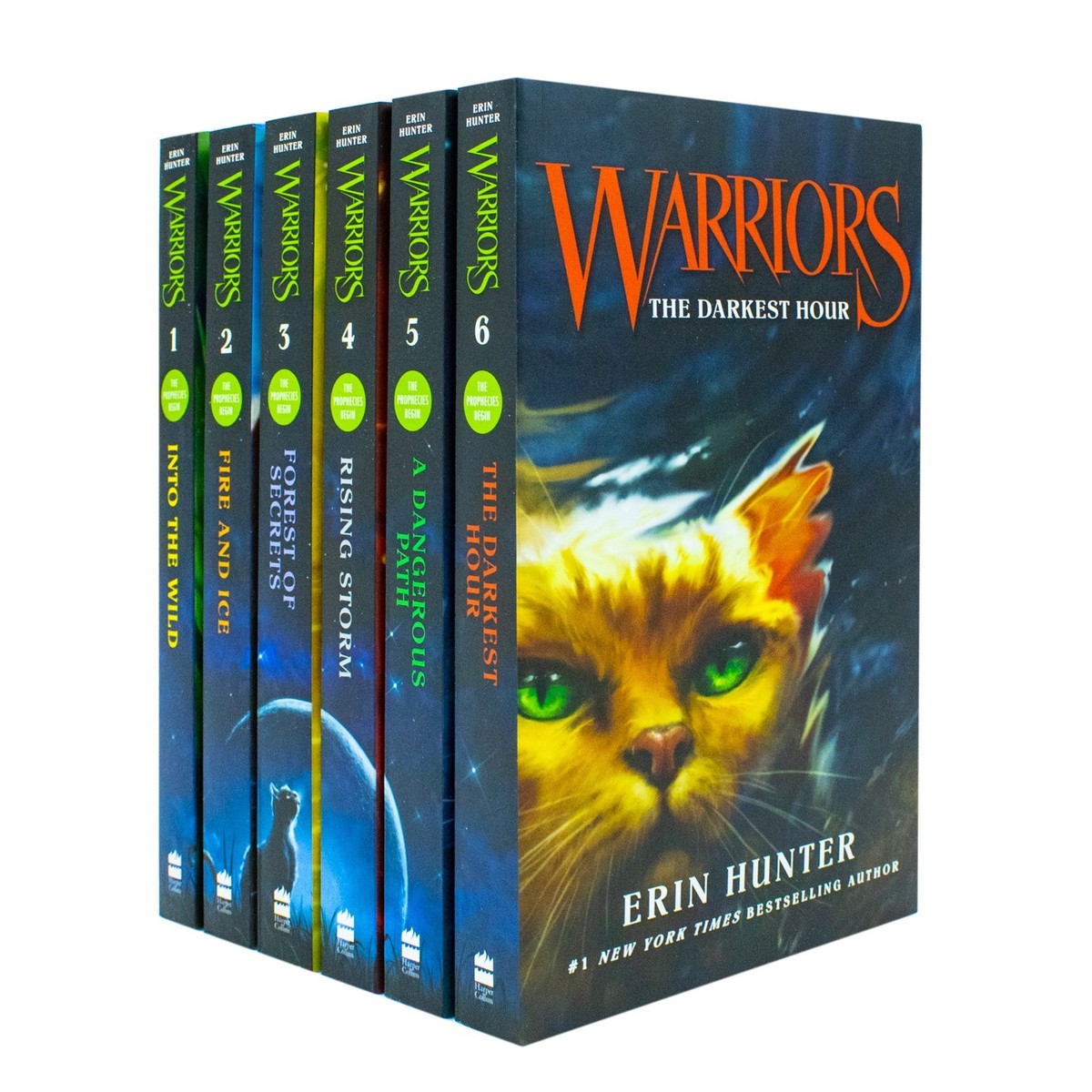 Warrior Cats Series 1 The Prophecies Begin Collection 6 Books Set